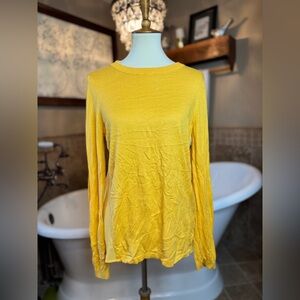 Cremieux yellow long sleeve shirt size small